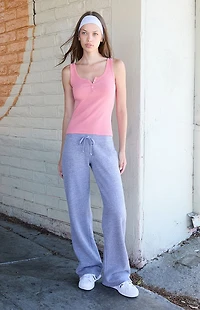 John Galt Light Gray Hilary Yoga Baggy Sweatpants