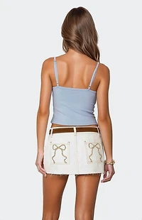 Edikted Lucie Lace Trim Tank Top