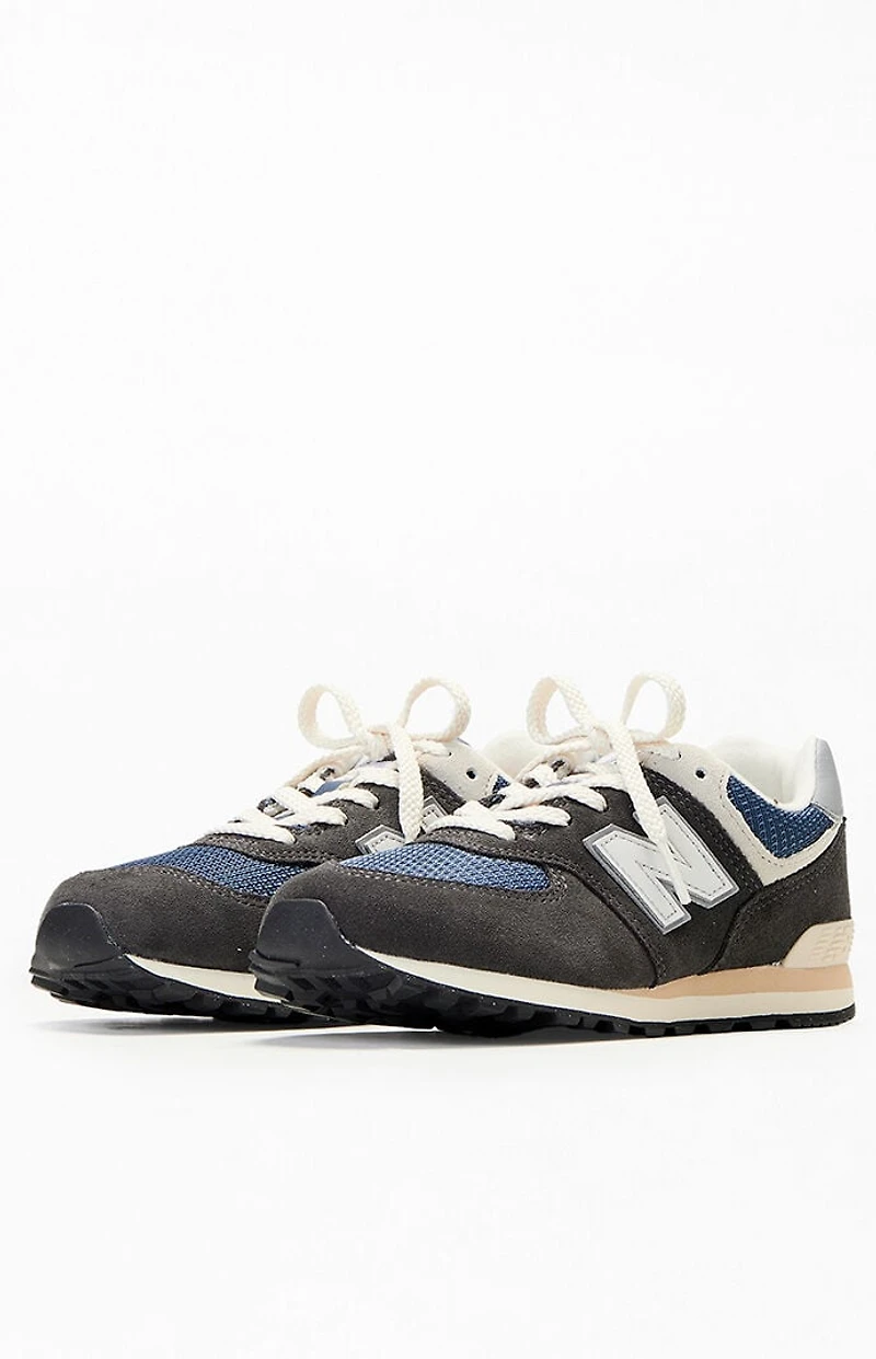 New Balance Kids Black 574 Shoes