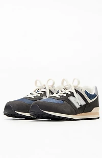 New Balance Kids Black 574 Shoes