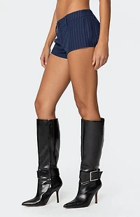 Edikted Harrison Pinstripe Micro Shorts