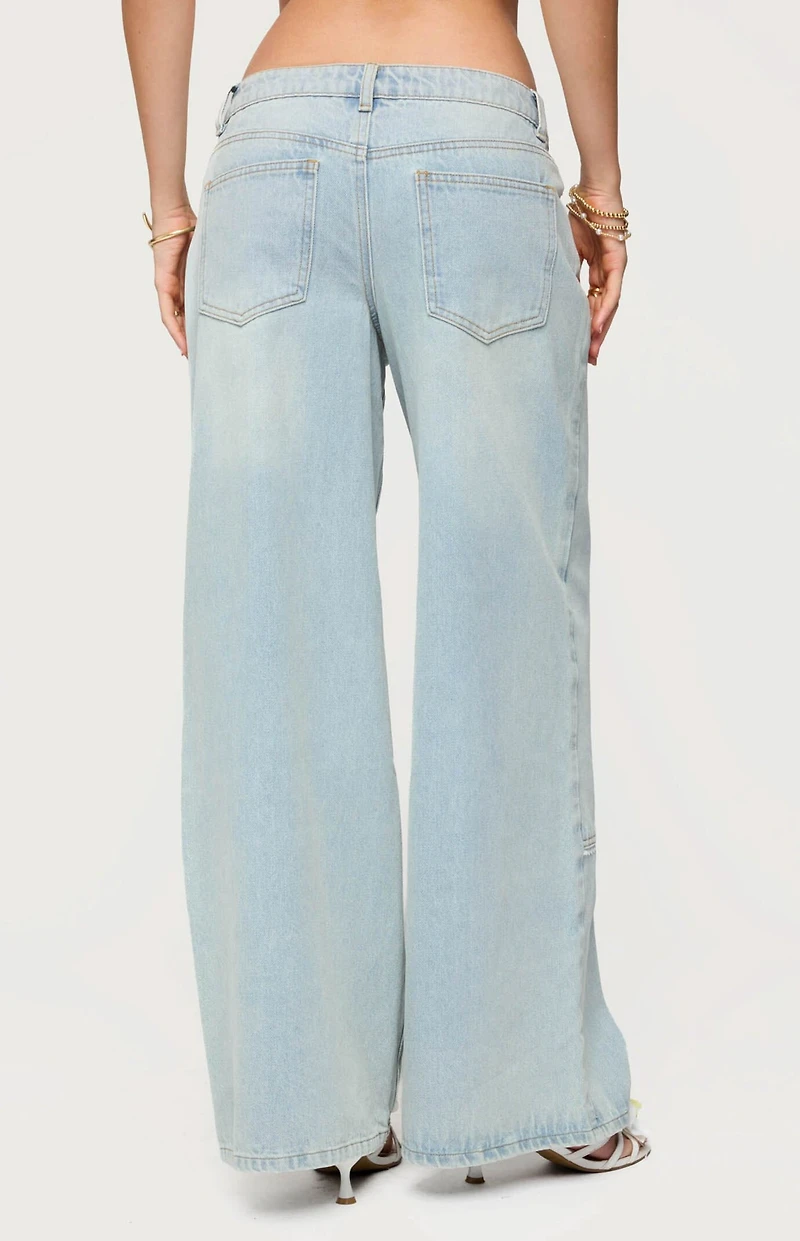 Edikted Teela Lacey Low Rise Carpenter Jeans