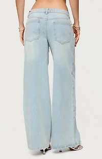 Edikted Teela Lacey Low Rise Carpenter Jeans