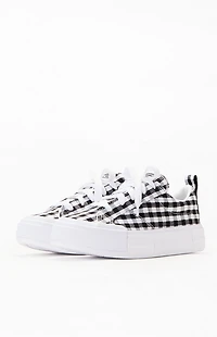 Converse Kids Chuck Taylor Gingham All Star Lift Platform Low Top Shoes