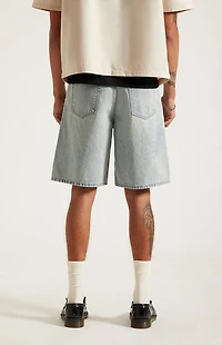 Pacsun Parker Baggy Denim Shorts Light Blue Tint