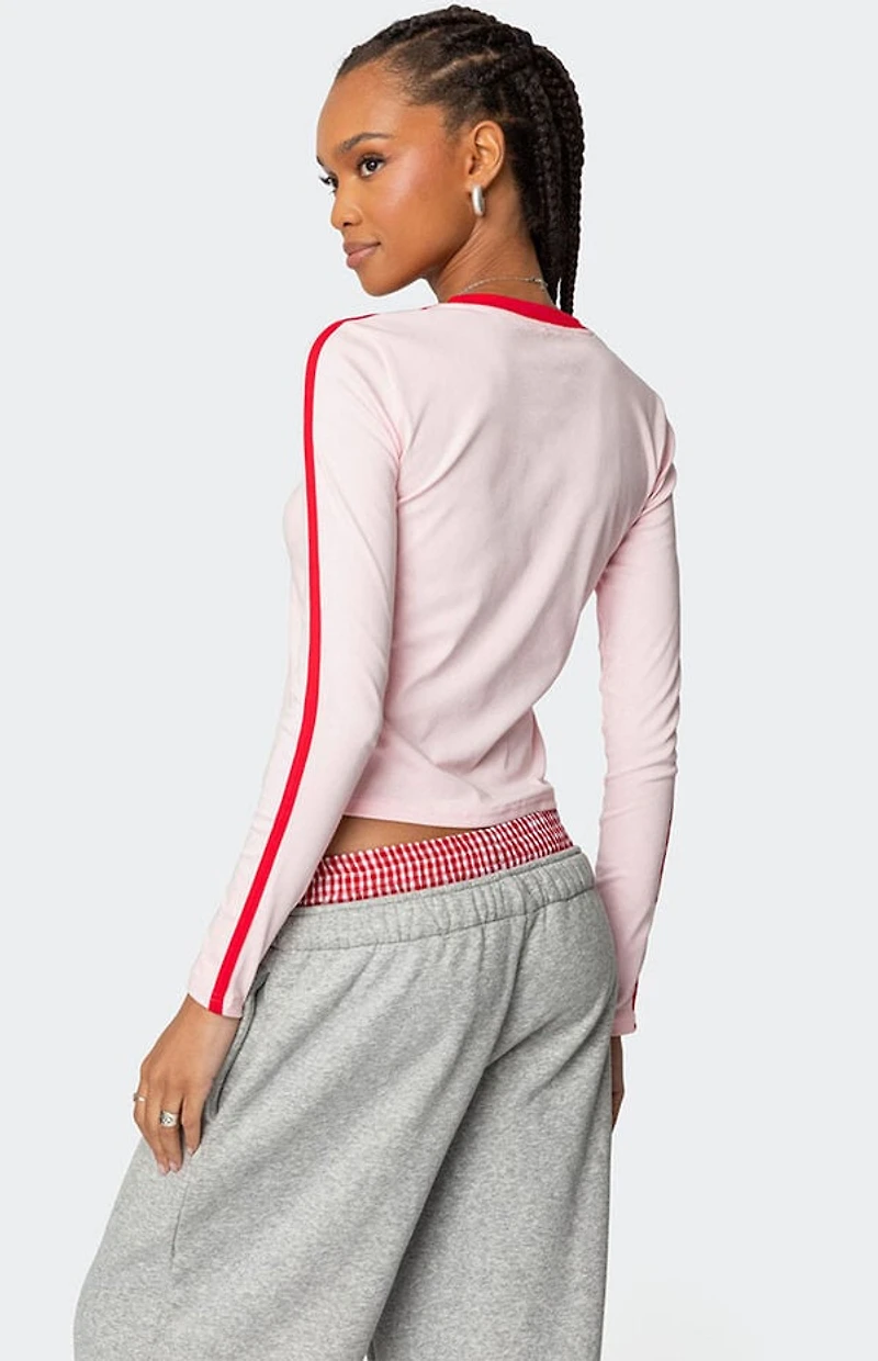 Edikted Peachy Long Sleeve T-Shirt