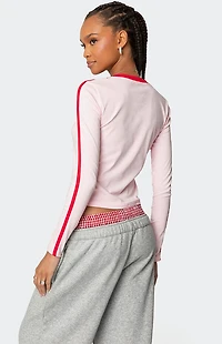 Edikted Peachy Long Sleeve T-Shirt