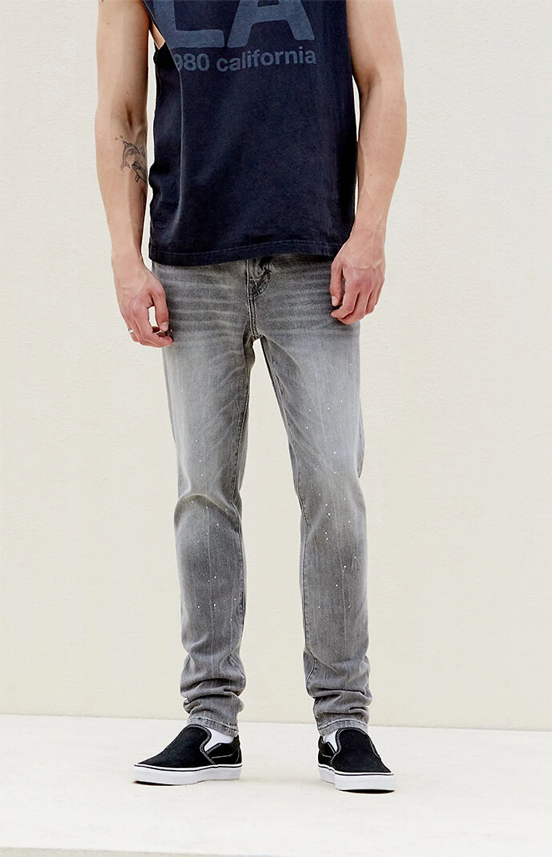 Pacsun Bryce Stacked Skinny Jeans Stretch Gray