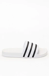 adidas White & Black Adilette CF Slides