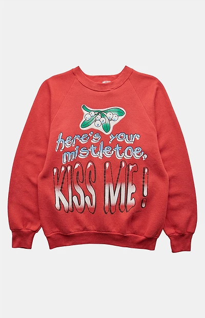 PS VINTAGE '90s Here's Your Mistletoe Crew Neck Sweatshirt