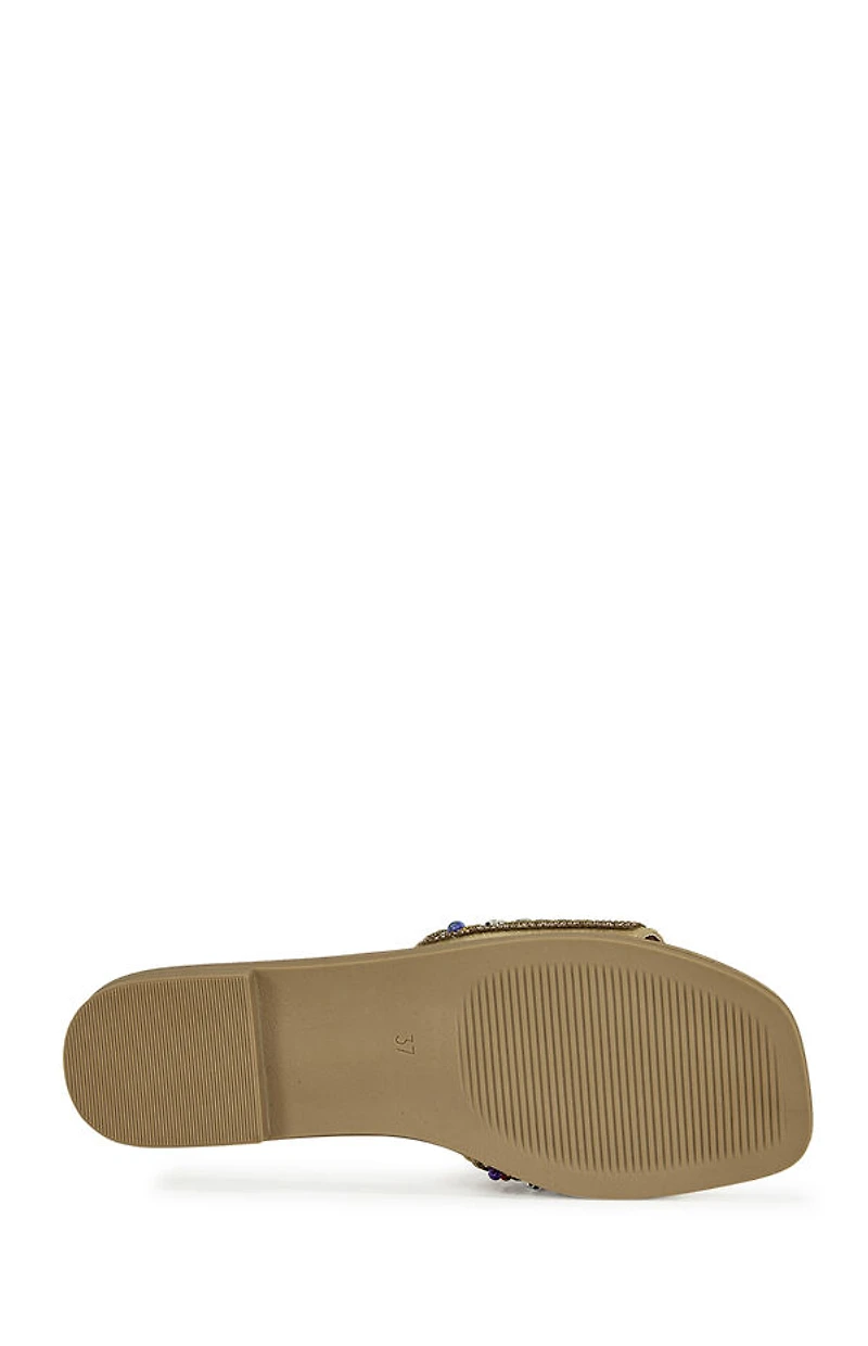 AZALEA WANG Women's Tan Essere Flat Sandals