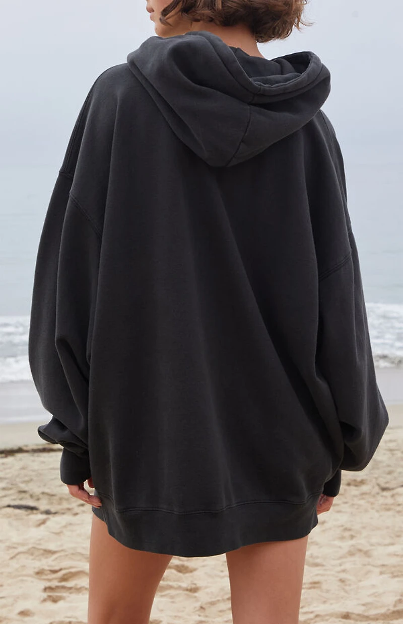 John Galt Black Christy New York Oversized Hoodie