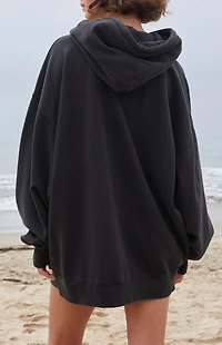 John Galt Black Christy New York Oversized Hoodie