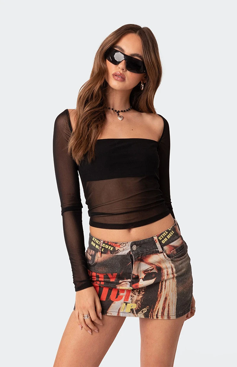 Edikted Marta Mesh Top