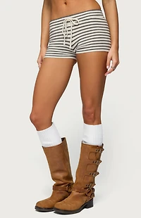 Edikted Lillian Striped Knit Shorts