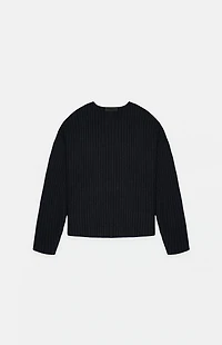 Fear of God ESSENTIALS Kids Jet Black Raw Neck Sweater