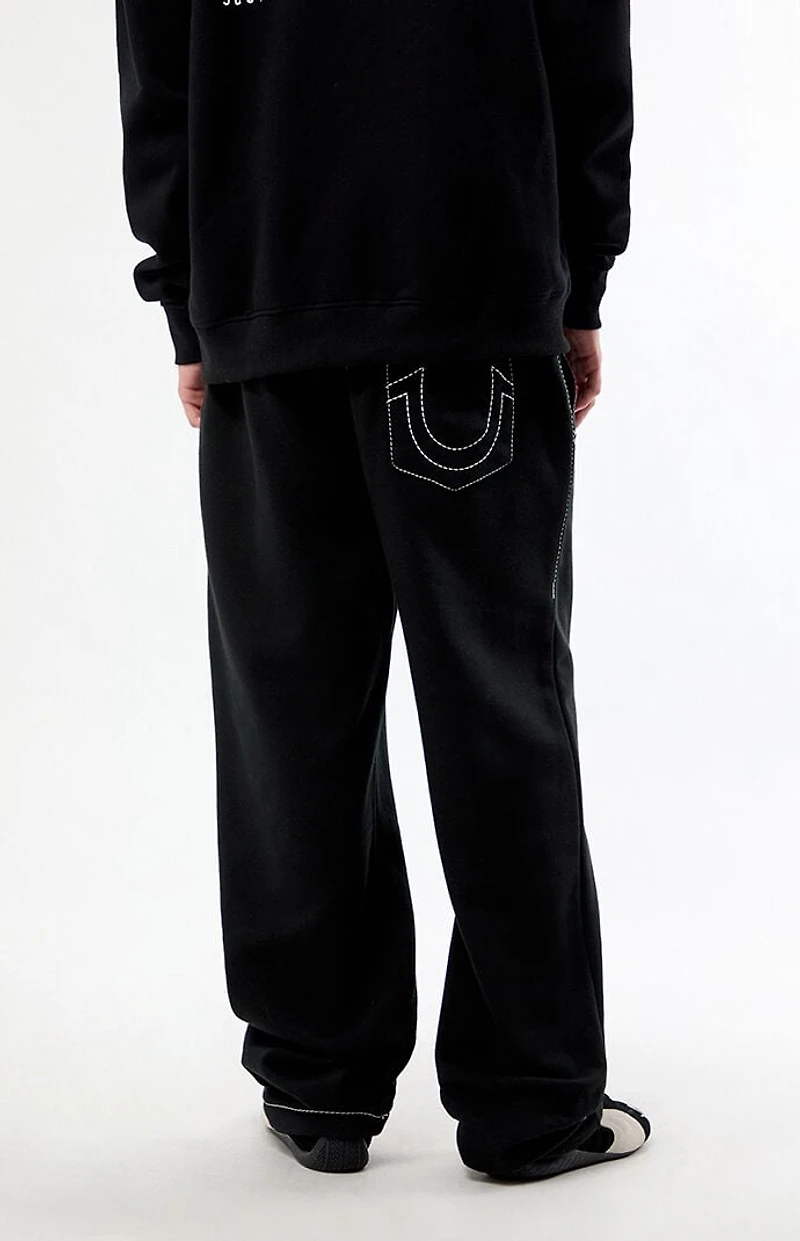 True Religion Crest Big T Baggy Sweatpants