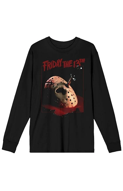 Friday The 13th Mask And Knife Long Sleeve T-Shirt