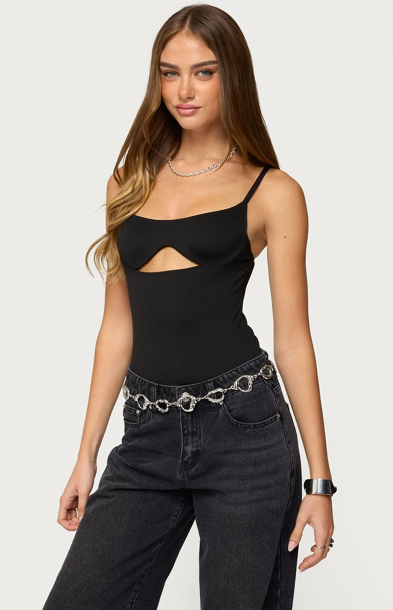 Edikted Shulah Cutout Cupped Bodysuit