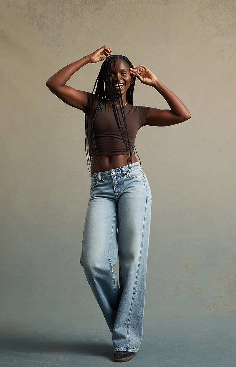 RARE DNM EDIT Light Indigo Low Rise Baggy Jeans