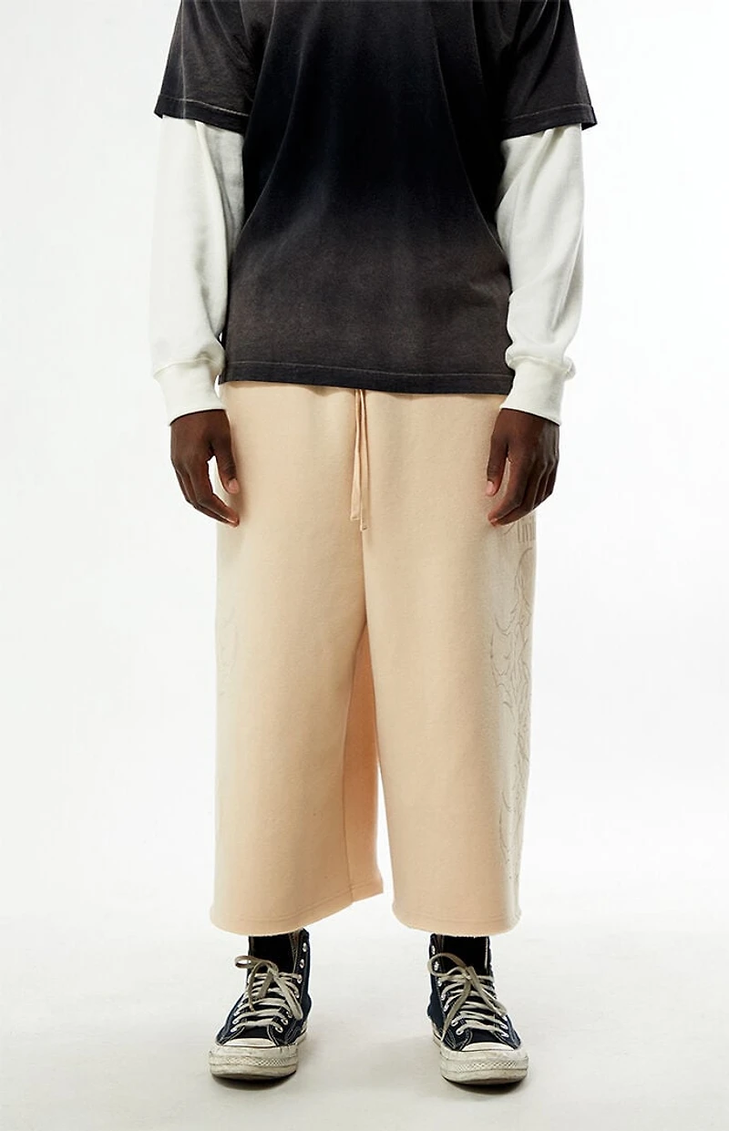 Civil Tan Cropped Baggy Sweatpants