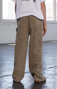 Pacsun Kids Baggy Pants Corduroy Carpenter Brown