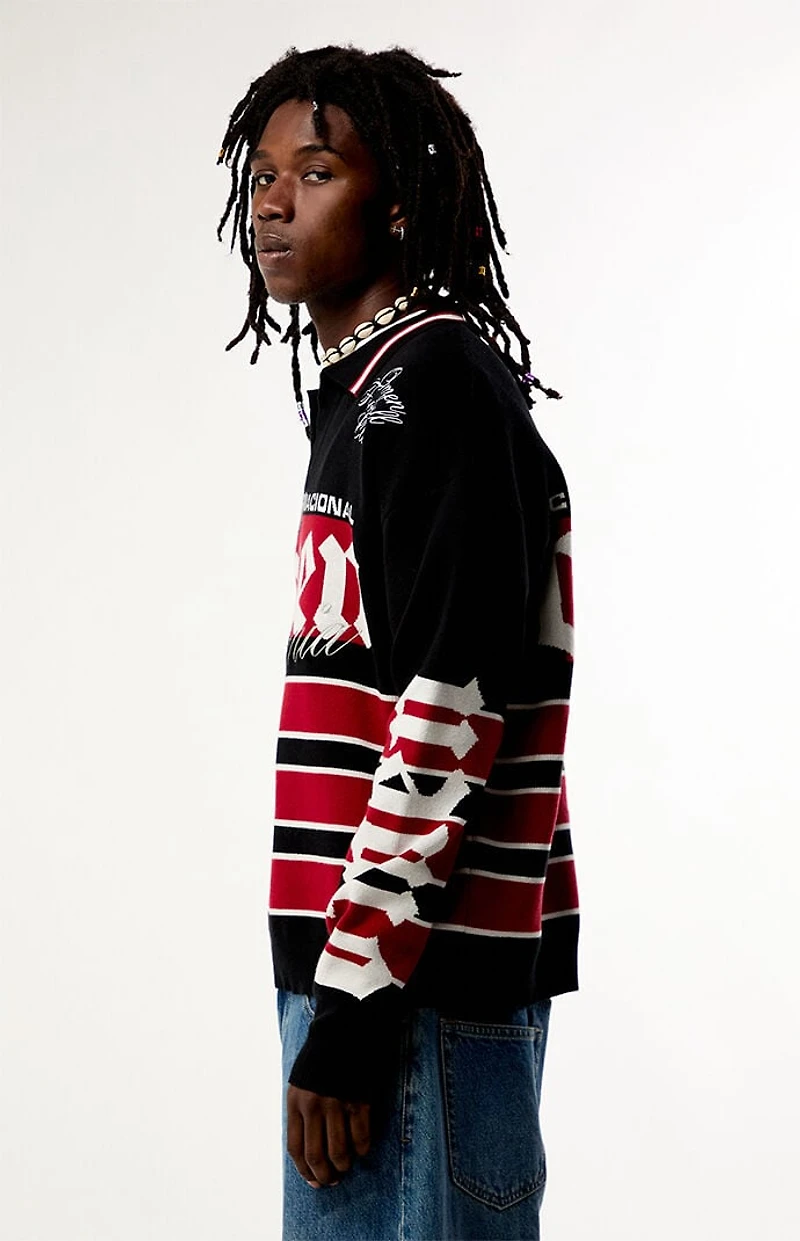 Pacsun Omen Long Sleeve Polo Shirt