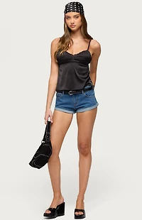 Edikted Blanca Satin Lace Trim Tank Top