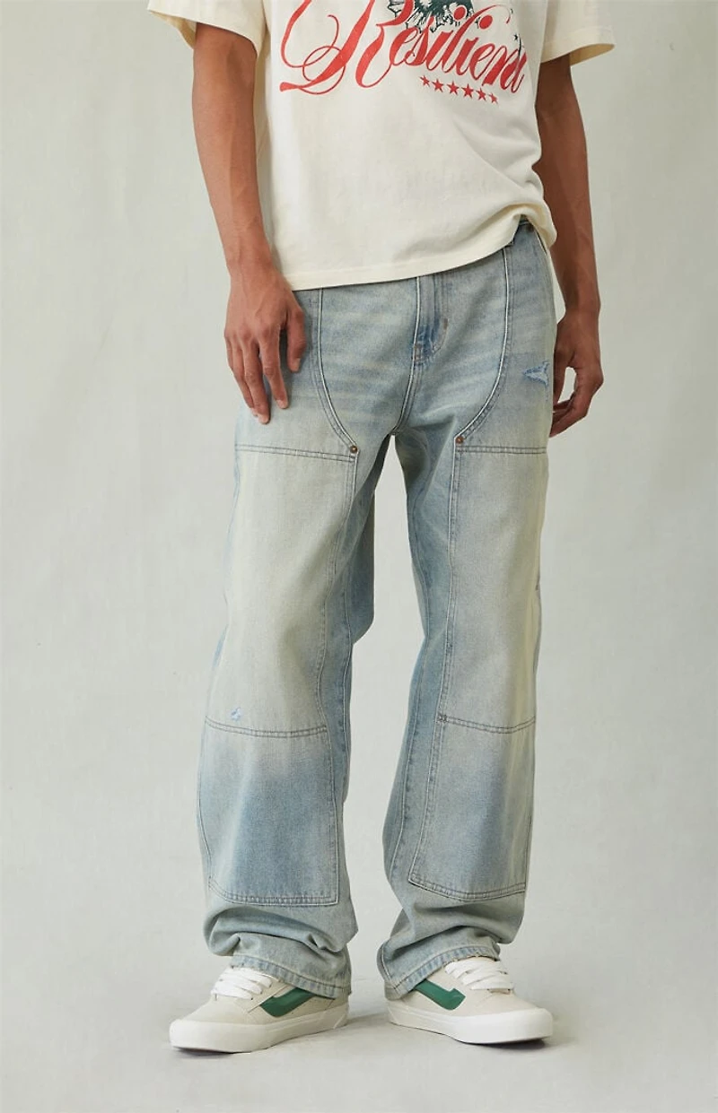 Pacsun Dylan Baggy Jeans Ripped Light Blue Tint