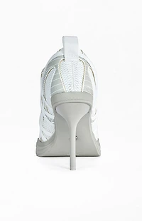 AZALEA WANG Women's Crosswalk Light Grey Point-Toe Stiletto Pumps