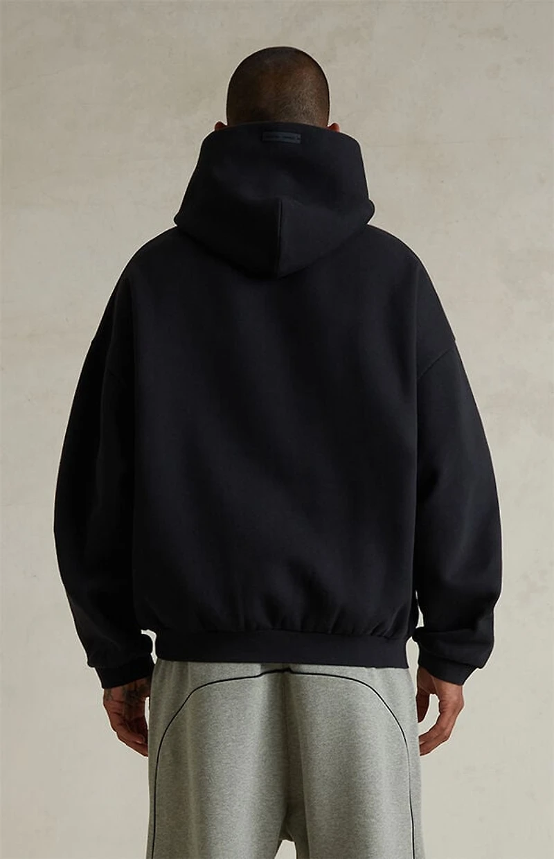 Fear of God ESSENTIALS Jet Black '90s Fit Fleece Hoodie