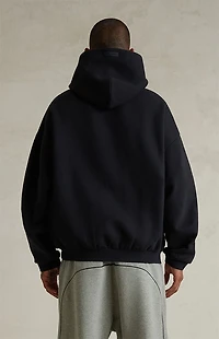 Fear of God ESSENTIALS Jet Black '90s Fit Fleece Hoodie