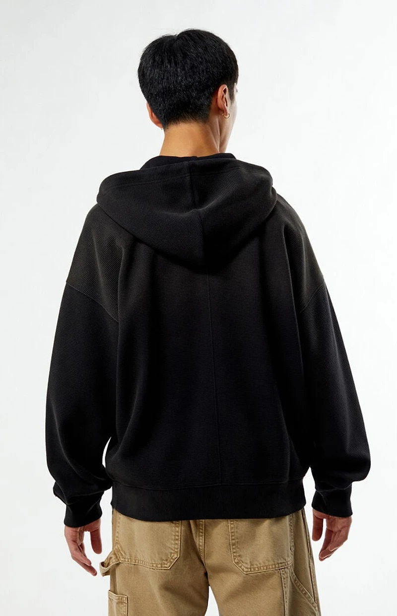 GUESS Originals Waffle Knit Full Zip Hoodie