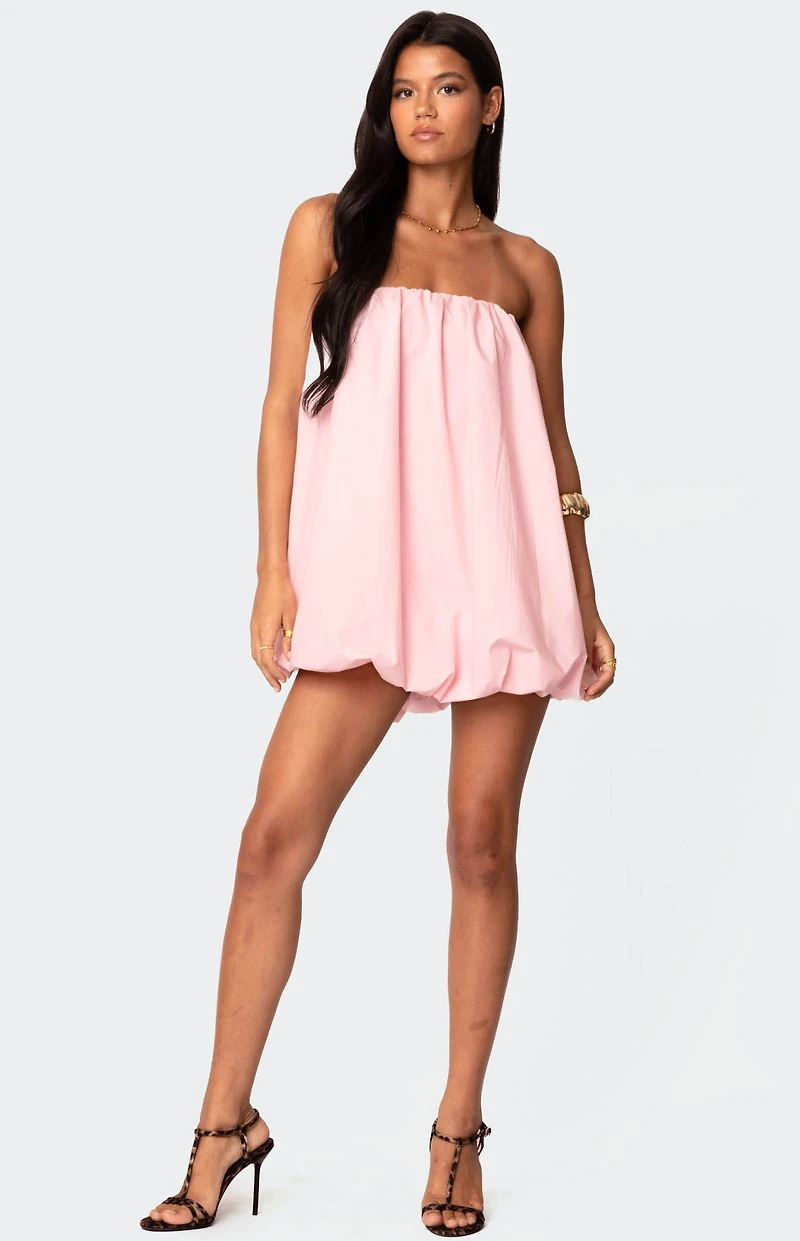 Edikted Met Strapless Bubble Mini Dress