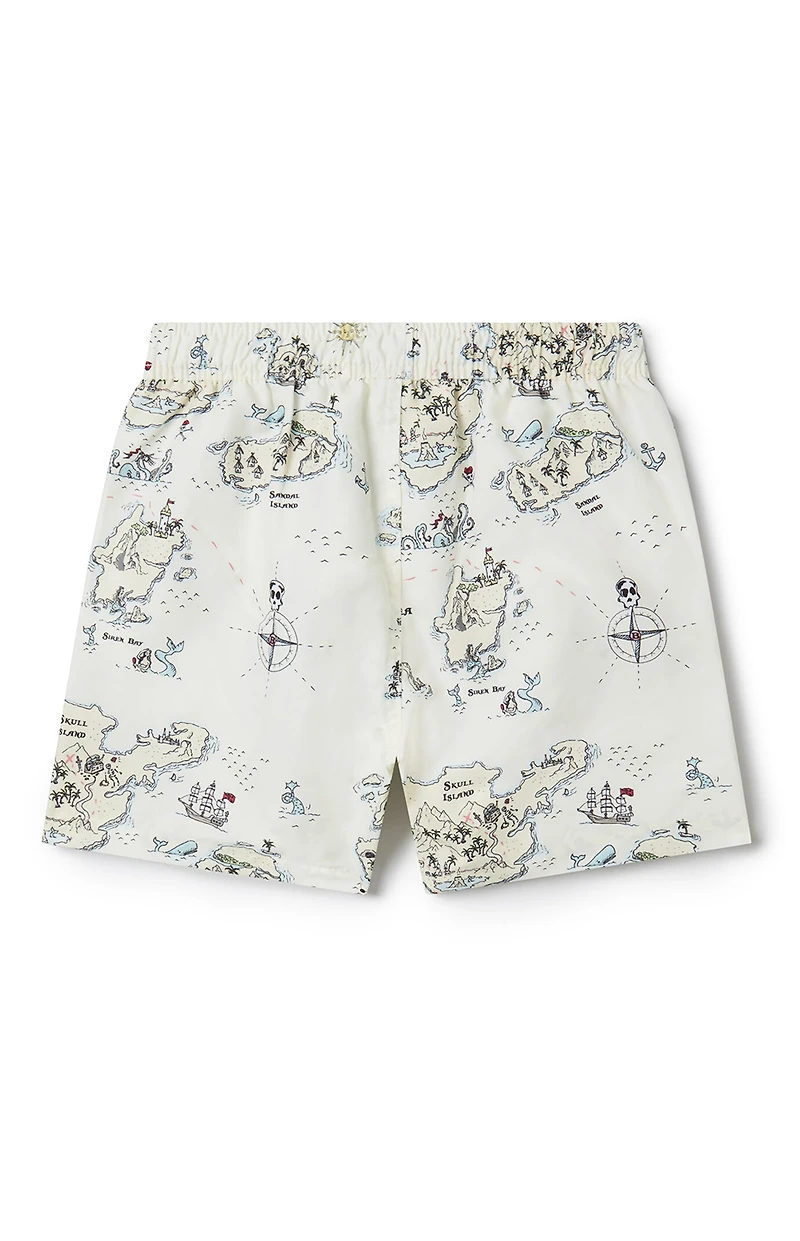 Boardies Kids Treasure Map 5.5" Swim Trunks