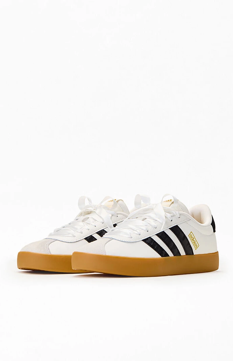 adidas Women's White Leather VL Court 3.0 Sneakers