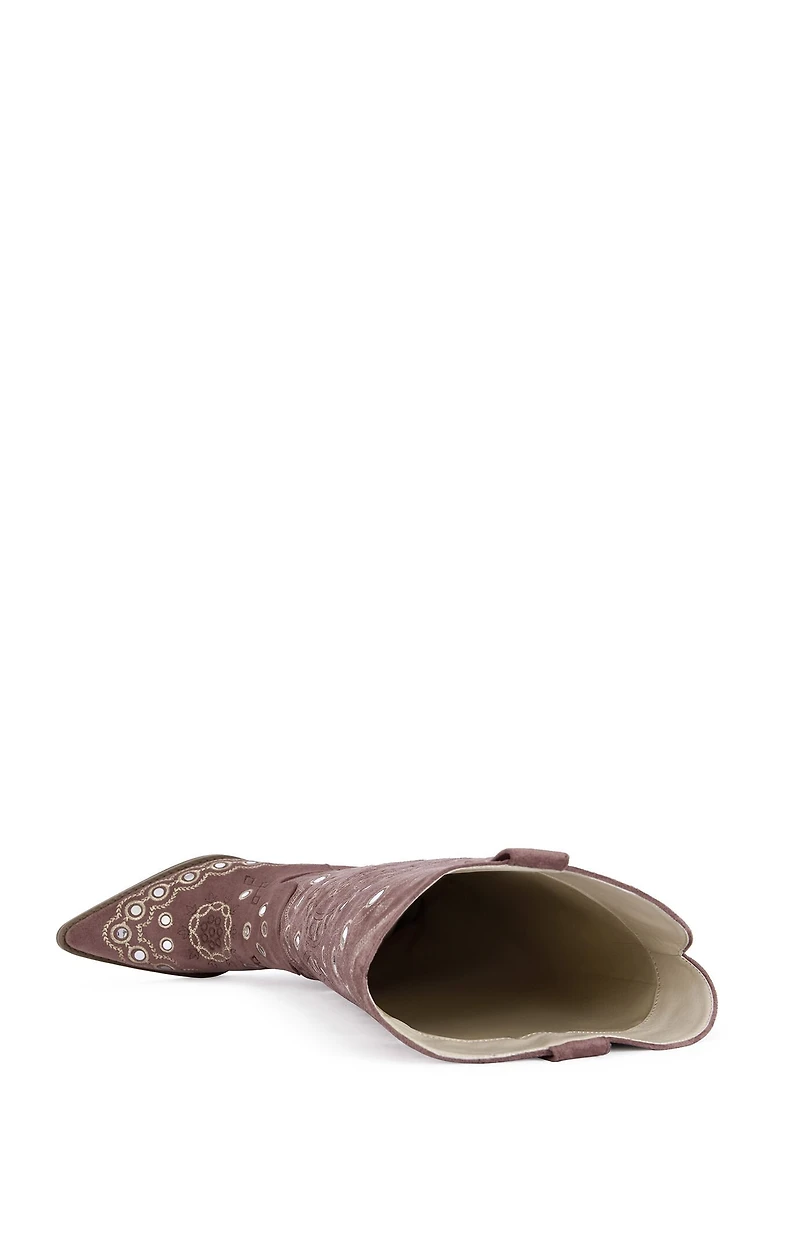 AZALEA WANG Women's Aamina Pink Western Boots