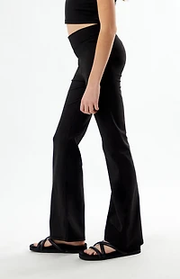 PAC 1980 Kids WHISPER Active Black Crossover Flare Yoga Pants
