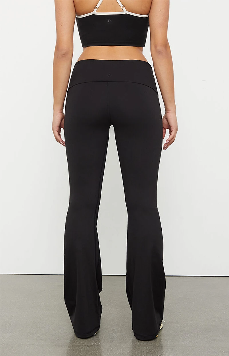 PAC 1980 WHISPER Active Fold-Over Waistband Flare Yoga Pants
