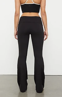 PAC 1980 WHISPER Active Fold-Over Waistband Flare Yoga Pants