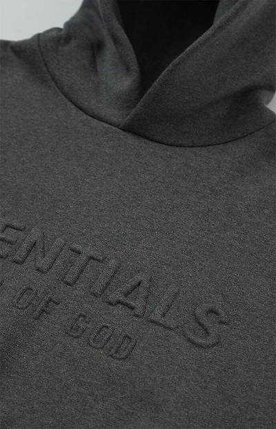 Fear of God ESSENTIALS Charcoal Heather Embossed Classic Hoodie