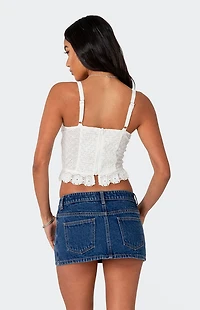 Edikted Sami Lacey Cotton Cupped Corset