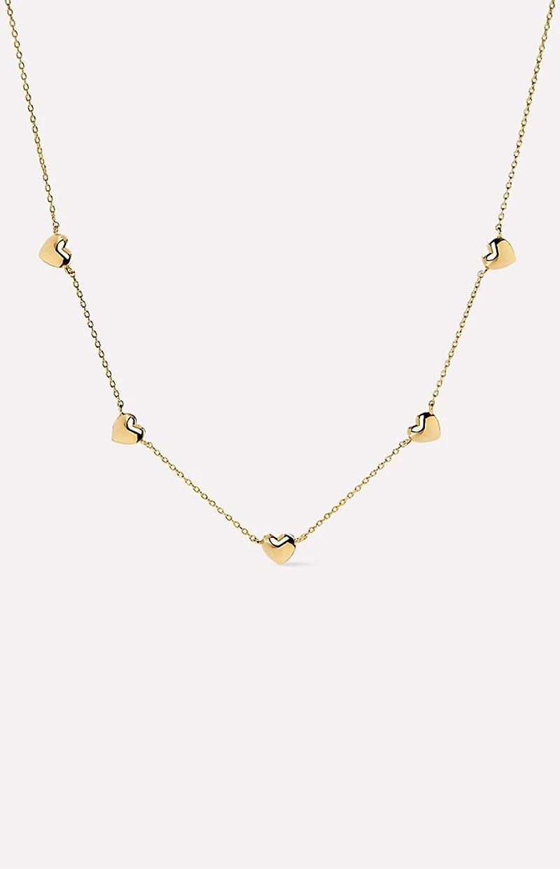 Ana Luisa Lev Mini Station Heart Necklace