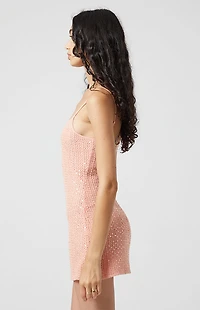 Beverly and Beck Sparkle Scoop Neck Mini Dress