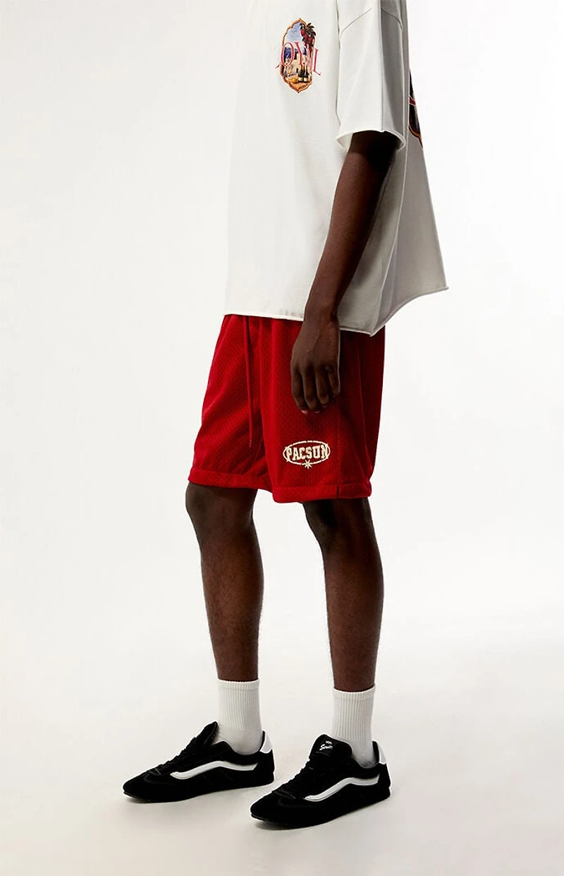 Pacsun Red Mesh Shorts