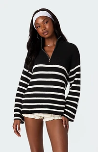 Edikted Oversized Quarter Zip Sweater