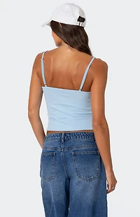 Edikted Ribbed Henley Tank Top