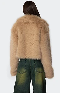Edikted Sierra Oversized Faux Fur Jacket