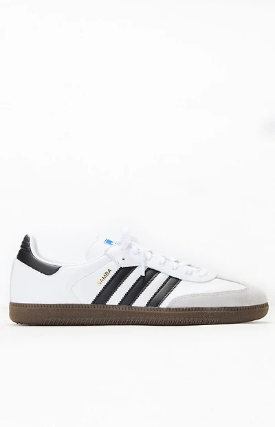 adidas Kids White & Black Samba Shoes