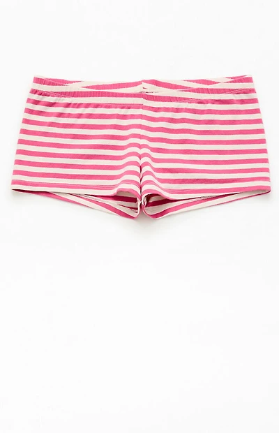 John Galt Red & White Striped Boxer Shorts